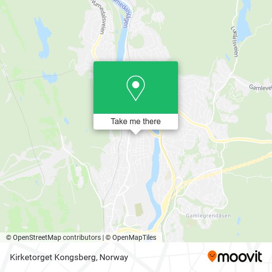 Kirketorget Kongsberg map