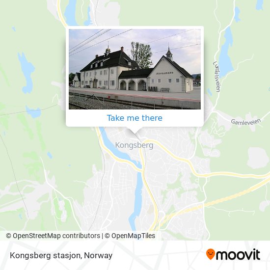 Kongsberg stasjon map