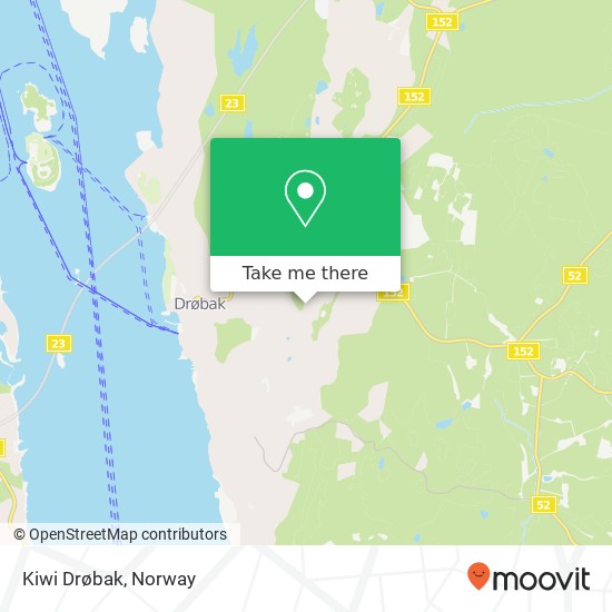 Kiwi Drøbak map