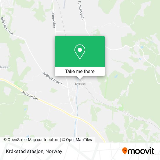 Kråkstad stasjon map