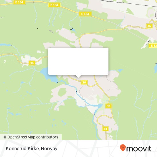 Konnerud Kirke map