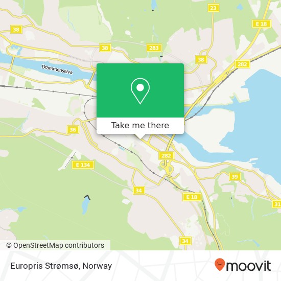 Europris Strømsø map
