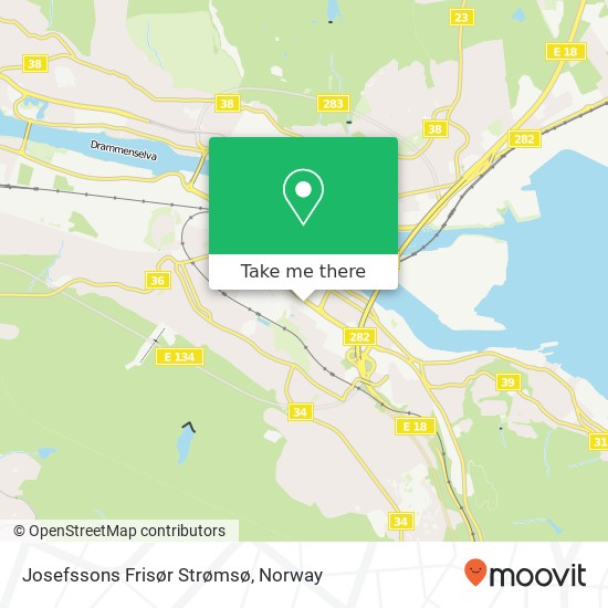 Josefssons Frisør Strømsø map