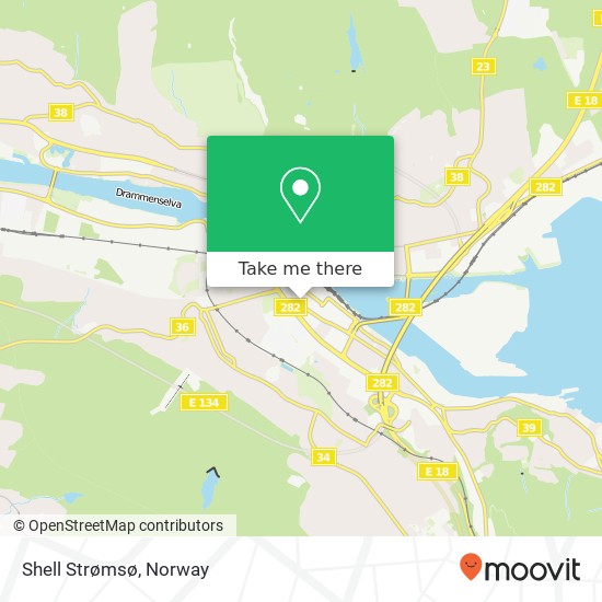 Shell Strømsø map