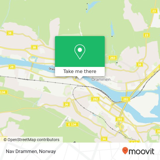 Nav Drammen map