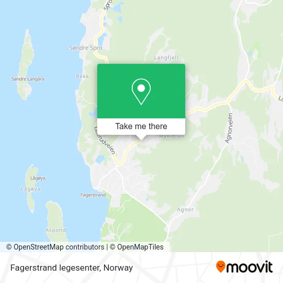 Fagerstrand legesenter map