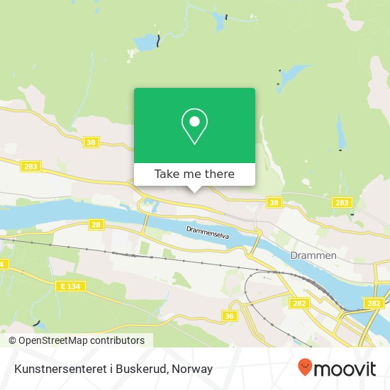 Kunstnersenteret i Buskerud map