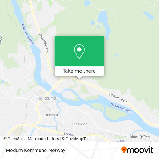 Modum Kommune map