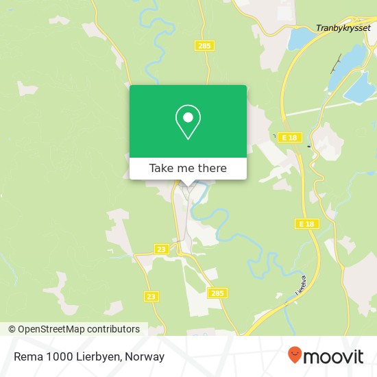 Rema 1000 Lierbyen map