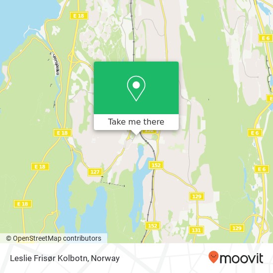 Leslie Frisør Kolbotn map