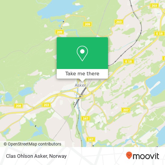 Clas Ohlson Asker map