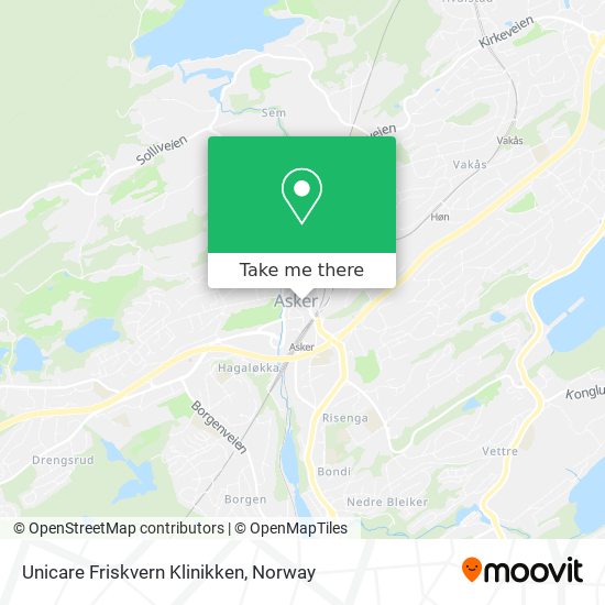 Unicare Friskvern Klinikken map