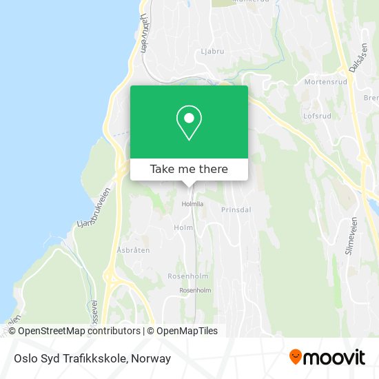 Oslo Syd Trafikkskole map