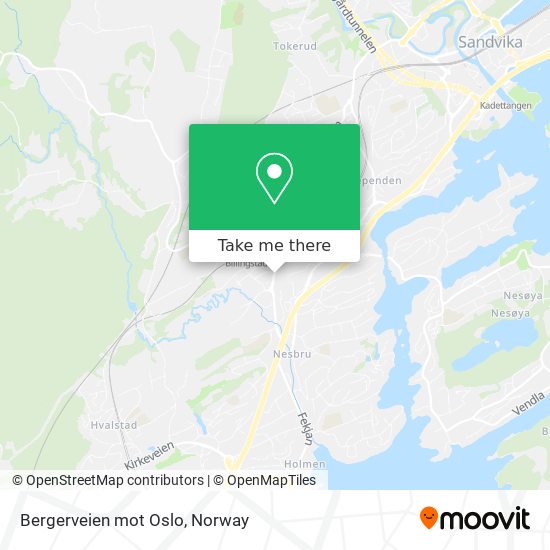 Bergerveien mot Oslo map