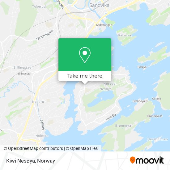 Kiwi Nesøya map