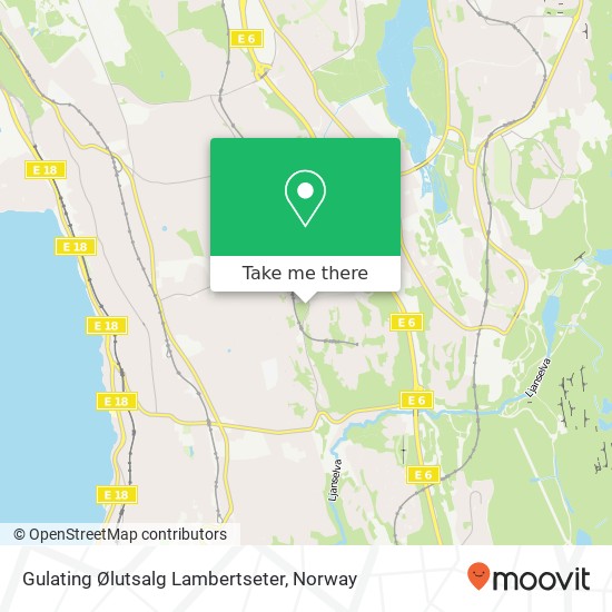 Gulating Ølutsalg Lambertseter map