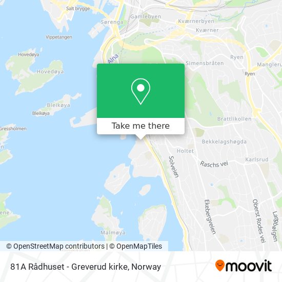 How to get to 81A Rådhuset - Greverud kirke in Oslo by Bus, Subway, Train,  Light Rail or Ferry?