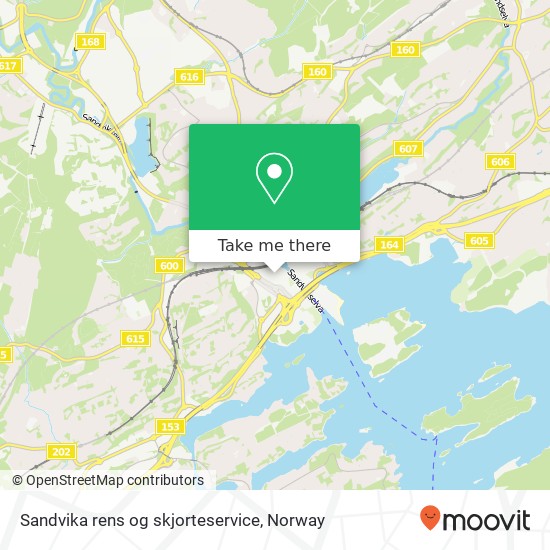 Sandvika rens og skjorteservice map