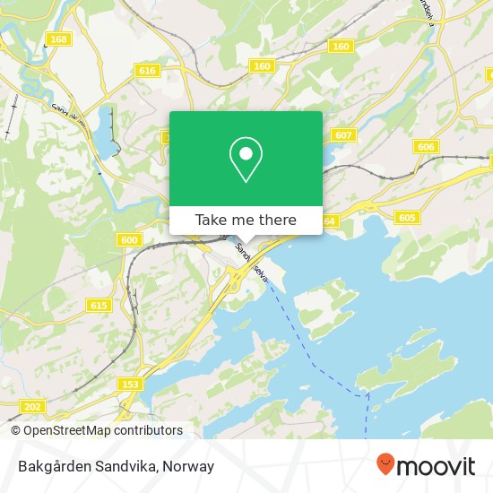 Bakgården Sandvika map