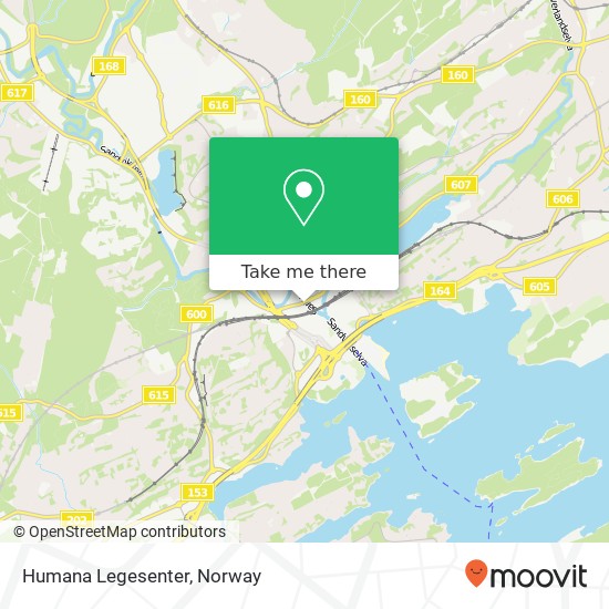 Humana Legesenter map