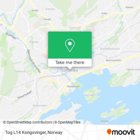 Tog L14 Kongsvinger map