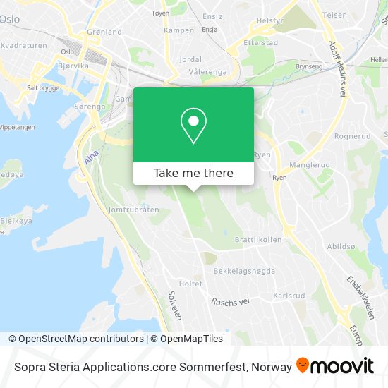 Sopra Steria Applications.core Sommerfest map