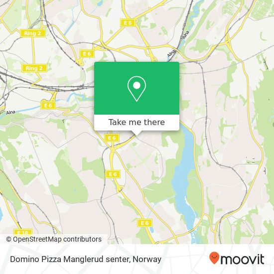 Domino Pizza Manglerud senter map