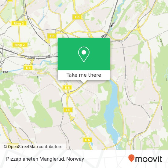 Pizzaplaneten Manglerud map