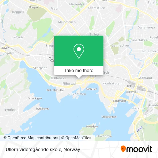 Ullern videregående skole map