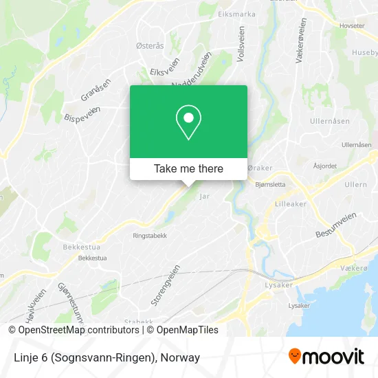 Linje 6 (Sognsvann-Ringen) map
