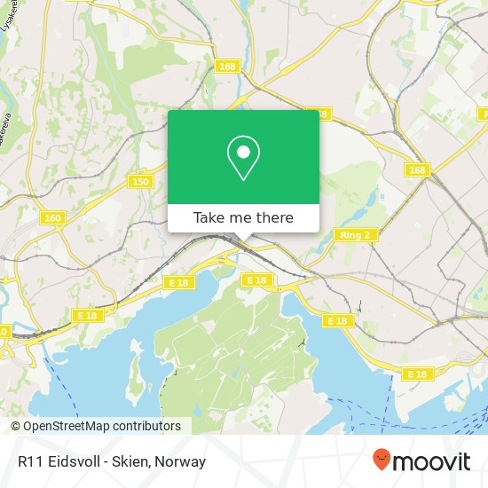 R11 Eidsvoll - Skien map