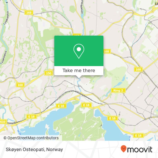 Skøyen Osteopati map