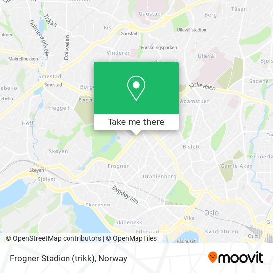 Frogner Stadion (trikk) map