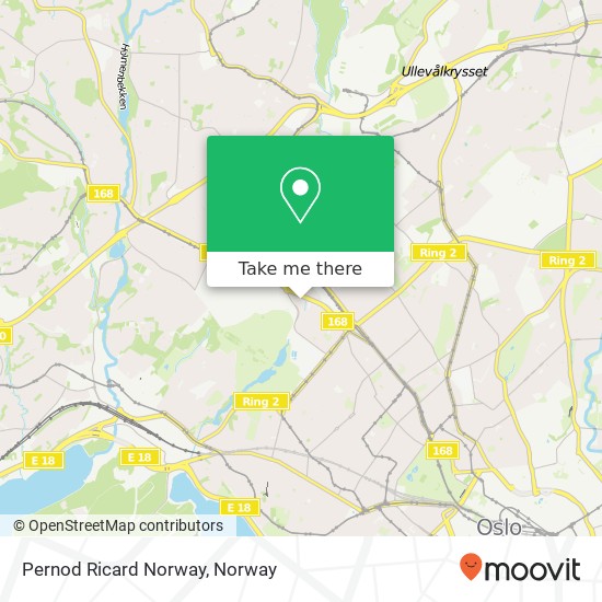 Pernod Ricard Norway map