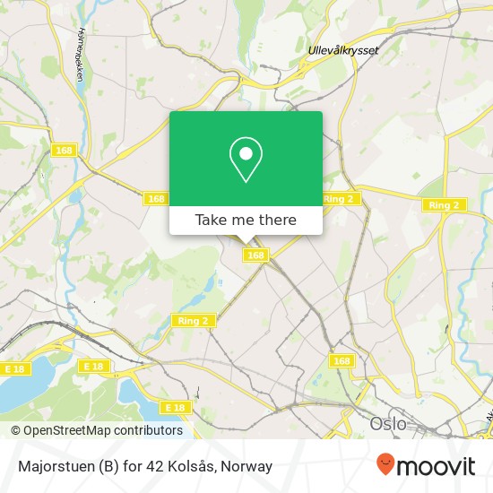 Majorstuen (B) for 42 Kolsås map