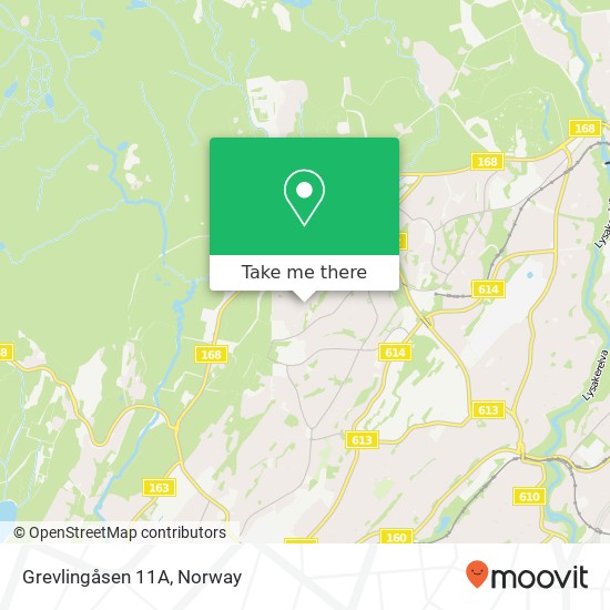 Grevlingåsen 11A map