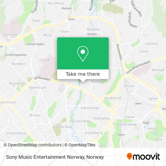 Sony Music Entertainment Norway map