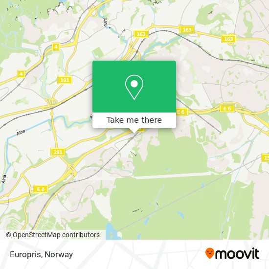 Europris map
