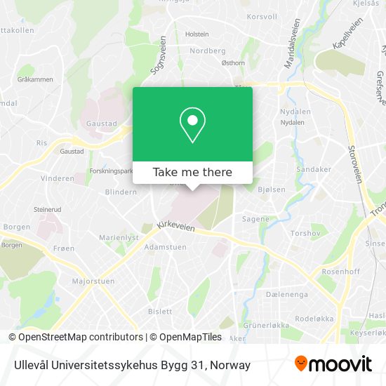 Ullevål Universitetssykehus Bygg 31 map