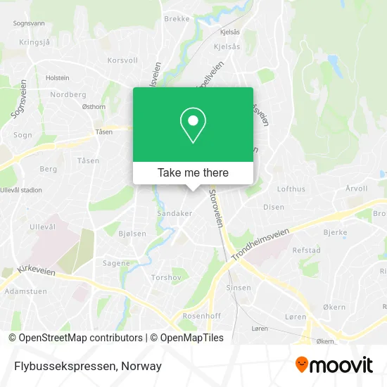 Flybussekspressen map