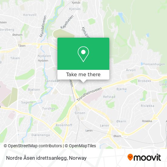 Nordre Åsen idrettsanlegg map