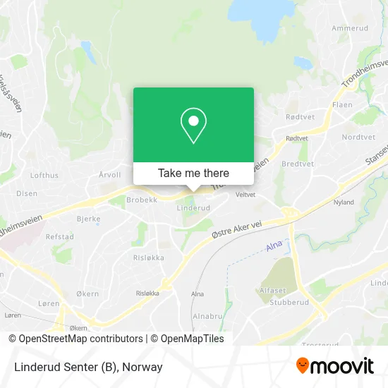 Linderud Senter (B) map