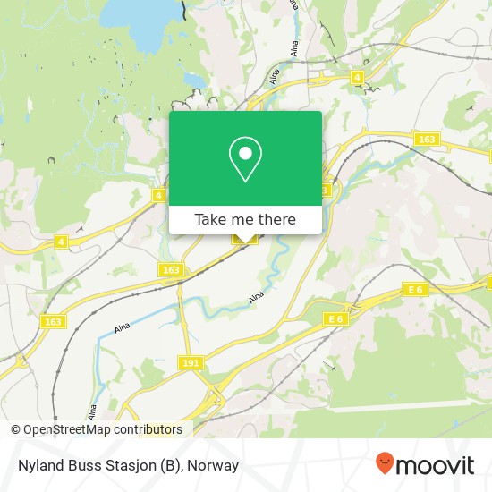 Nyland Buss Stasjon map
