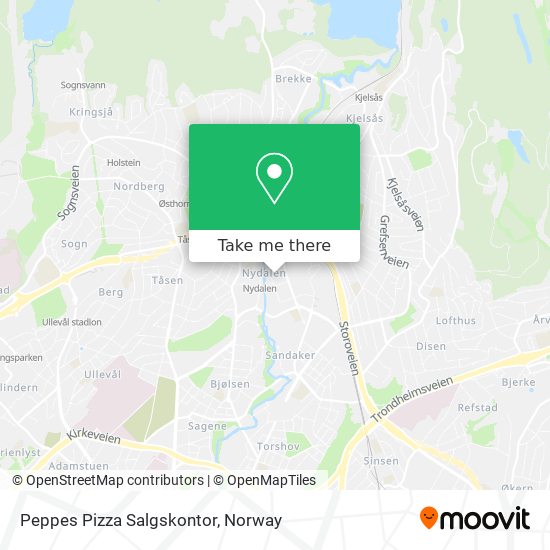 Peppes Pizza Salgskontor map