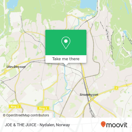 JOE & THE JUICE - Nydalen map