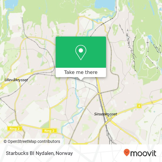 Starbucks BI Nydalen map