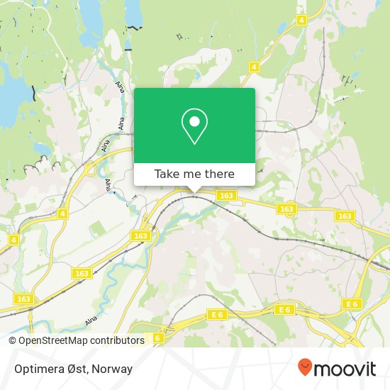 Optimera Øst map