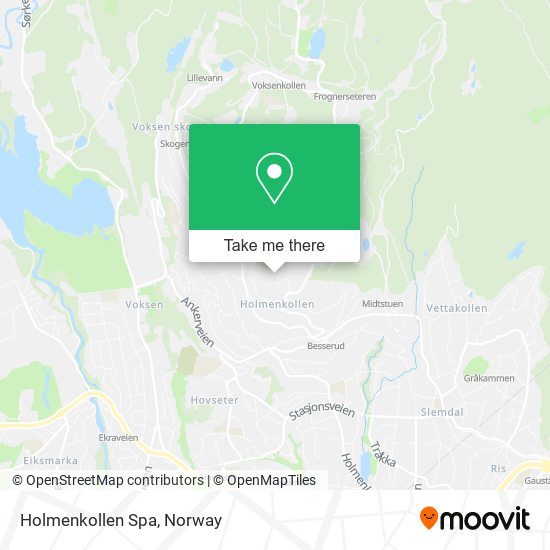 Holmenkollen Spa map