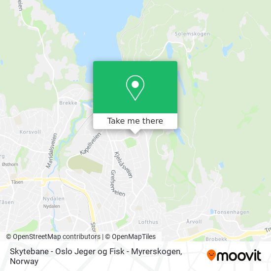Skytebane - Oslo Jeger og Fisk - Myrerskogen map