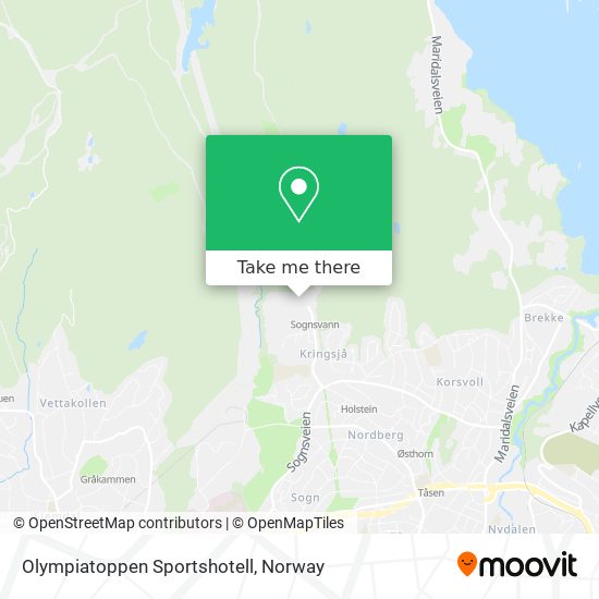 Olympiatoppen Sportshotell map